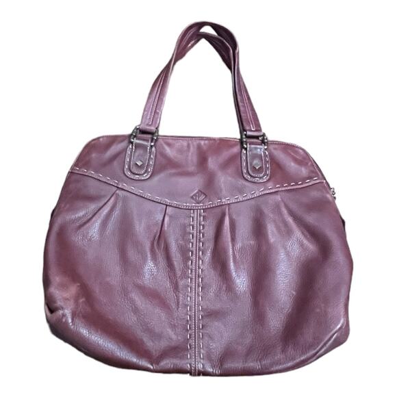 Eileen West Quality LEATHER LARGE Hobo w Accent Stitching Vintage Western Boho - Picture 1 of 7